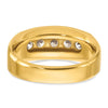 14k Men's Polished and Satin 5-Stone 1 Carat AA Quality Diamond Ring