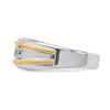 14k Two-tone IBGoodman Men's Polished 3-Stone Ring Mounting