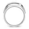 14k White Gold IBGoodman Men's 1 carat Diamond Complete Ring
