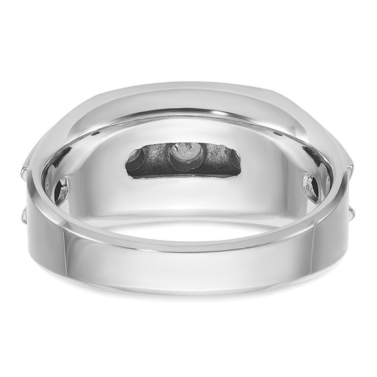 14k White Gold IBGoodman Men's 1 carat Diamond Complete Ring