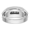 14k White Gold Mens 3-Stone 1 carat Diamond Ring