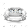 14k White Gold IBGoodman Men's 1 carat Diamond Complete Ring