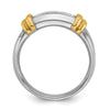 14k Two-tone Men's Polished 3-Stone 1/2 Carat AA Quality Diamond Ring