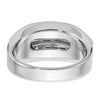 14k Two-tone Men's Polished 2-Row 1/2 Carat AA Quality Diamond Ring