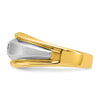 14k Two-tone Men's Polished and Satin 3/8 carat Diamond Complete Ring
