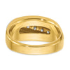 IBGoodman 14k Two-tone Men's Polished and Grooved Graduated 7-Stone Ring Mounting