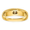 14k Two-tone 1/8 carat Lab Grown Diamond VS/SI+ G+ Complete Polished and Satin Men's Three Stone Ring