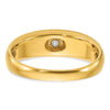 10k Two-tone Mens Polished and Satin Holds 3.0mm Round Stone Ring Mounting