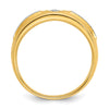 14k Two-tone IBGoodman Men's Polished and Satin Diamond Ring Mounting