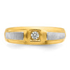 14k Two-tone IBGoodman Men's Polished and Satin Diamond Ring Mounting