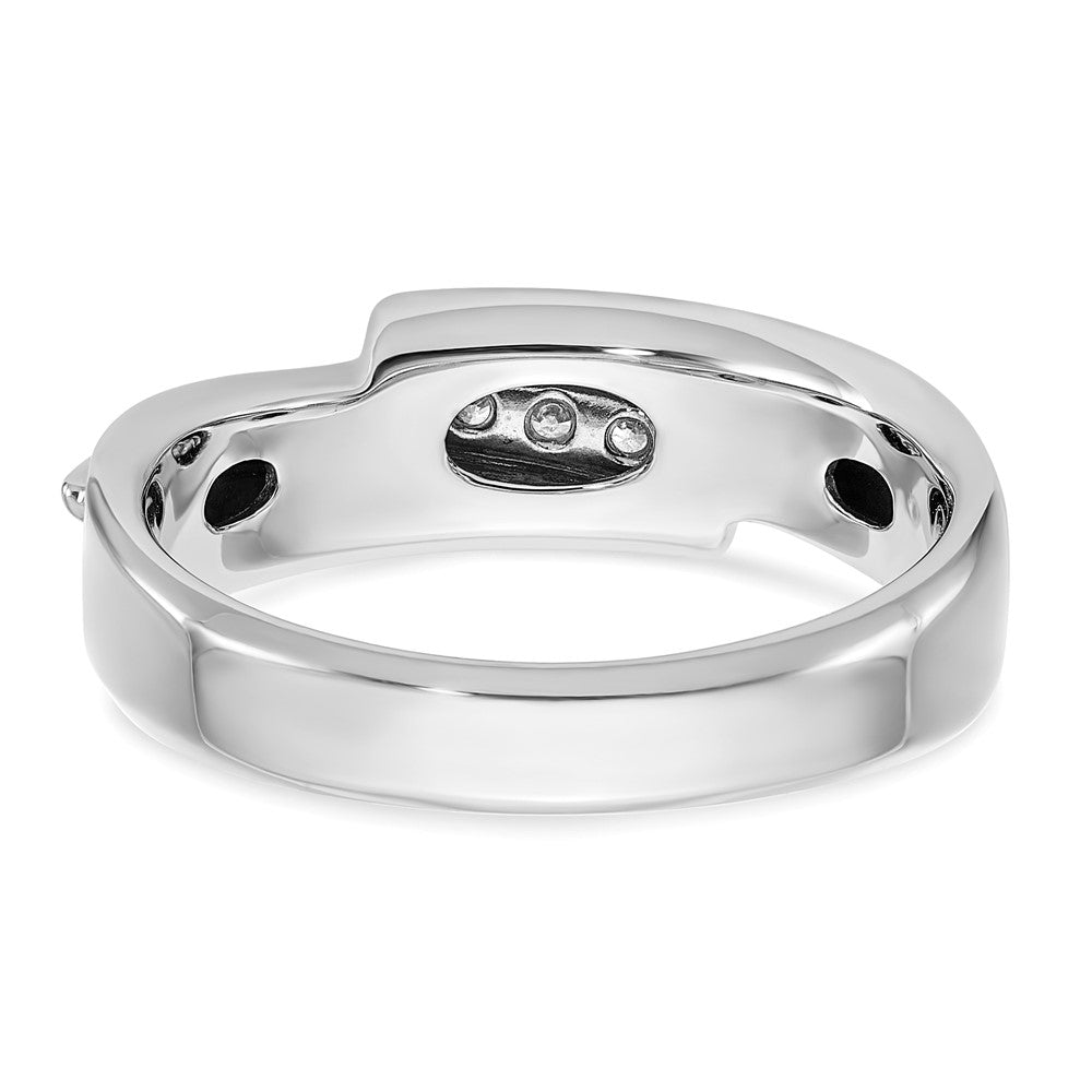 IBGoodman 14k Two-tone Men's Polished 5-Stone 1/6 Carat AA Quality Diamond Ring