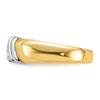 14k Two-tone 1/6 carat Lab Grown Diamond VS/SI+ G+ Complete Polished Men's Ring