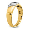 14k Two-tone 1/6 carat Lab Grown Diamond VS/SI+ G+ Complete Polished Men's Ring