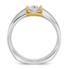 14k Two-tone Men's 1/2 carat Diamond Complete Ring