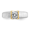 14k Two-tone Men's 1/2 carat Diamond Complete Ring