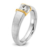 14k Two-tone Men's 1/2 carat Diamond Complete Ring