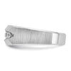 IBGoodman 14k White Gold Men's Polished and Satin 5-Stone 1/2 Carat AA Quality Diamond Ring