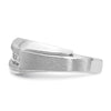 14k White Gold Men's Polished and Satin 5-Stone 1/2 Carat AA Quality Diamond Ring