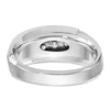 14k White Gold IBGoodman Men's Polished & Satin 5-Stone Ring Mounting