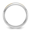 14k Two-tone Men's Polished and Satin Diamond Complete Ring