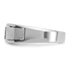 14k White Gold Men's Polished Antiqued and Satin 1/10 Carat AA Quality Diamond Ring