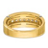 14k Two-tone IBGoodman Men's Polished Satin & Grooved Ring Mounting