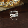 IBGoodman 14k Two-tone Men's Polished Satin and Cut-Out 3-Stone Ring Mounting