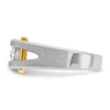 IBGoodman 14k Two-tone Men's Polished Satin and Cut-Out 3-Stone Ring Mounting