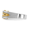 14k Two-tone IBGoodman Men's Polished and Satin Diamond Ring Mounting