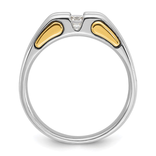 10k Two-Tone Fancy Ring Mounting