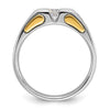 14k Two-tone Men's 1/2 carat Diamond Complete Ring