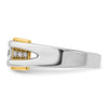 14k Two-tone Men's 1/2 carat Diamond Complete Ring