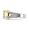 14k Two-tone IBGoodman Men's Polished and Satin Ring Mounting