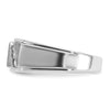 14k White Gold Men's Polished and Satin 1/2 Carat AA Quality Diamond Ring