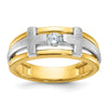 Gold Men's Diamond Cross Rings