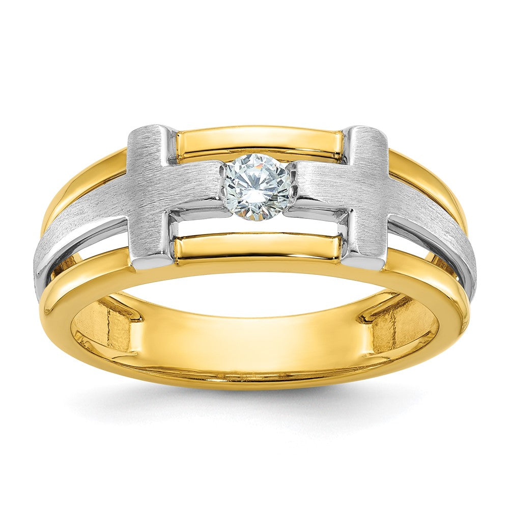 Gold Men's Diamond Cross Rings