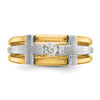 Gold Men's Diamond Cross Rings
