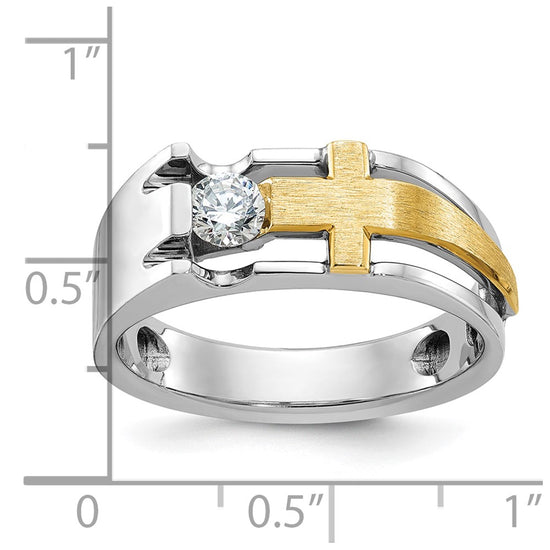 Men's Diamond Cross Rings
