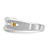 IBGoodman 14k Two-tone Men's Polished and Satin Cut-Out 5-Stone Ring Mounting