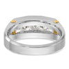 IBGoodman 14k Two-tone Men's Polished and Satin Cut-Out 5-Stone Ring Mounting