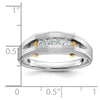 14k Two-tone Men's Polished Satin and Cut-Out 5-Stone 1/4 Carat AA Quality Diamond Ring