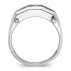 14k White Gold 3/4 carat Lab Grown Diamond VS/SI+ G+ Five Stone Complete Polished and Satin Men's Ring