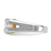 14k White Gold 3/4 carat Lab Grown Diamond VS/SI+ G+ Five Stone Complete Polished and Satin Men's Ring