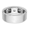 14k White Gold IBGoodman Men's Polished and Satin Ring Mounting