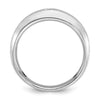 14k White Gold Men's Polished and Satin 1/6 carat Diamond Complete Ring