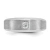 14k White Gold IBGoodman Men's Polished and Satin Diamond Ring Mounting
