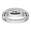 14k Two-tone 1/4 carat Lab Grown Diamond VS/SI+ G+ Five Stone Complete Polished Men's Ring