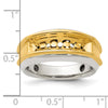 14k Two-tone IBGoodman Men's Polished 5-Stone Ring Mounting