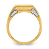 14k Two-tone Men's Polished 3-Stone 1/2 Carat AA Quality Diamond Ring