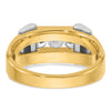 14k Two-tone Men's Polished 3-Stone 1/2 Carat AA Quality Diamond Ring
